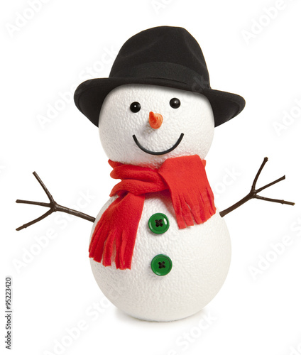 Happy snowman isolated