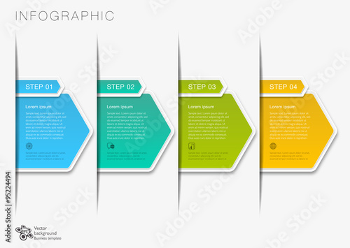 Vector Graphic #Flow Chart, 4-Step Process