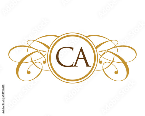 CA Luxury Ornament Initial Logo
