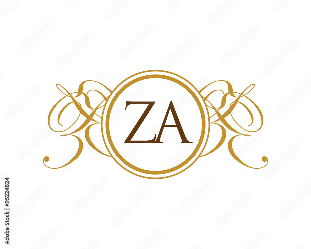 ZA Luxury Ornament Initial Logo ZA Luxury Ornament Initial Logo