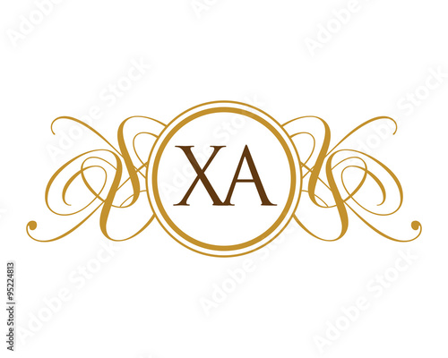 XA Luxury Ornament Initial Logo photo