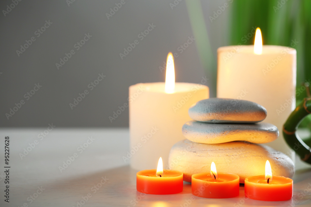 Beautiful spa composition on wooden table Beautiful spa composition on wooden table