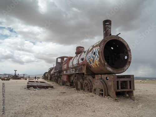 Train Cemetery in Uyuni, Bolivian