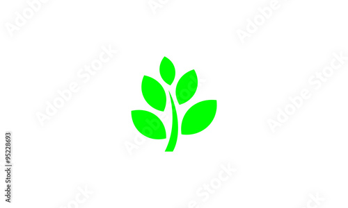  green tree simple abstract organic logo © christopherart