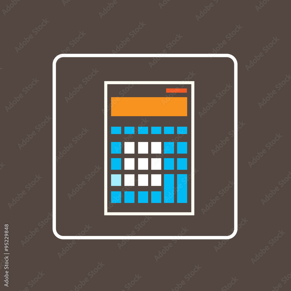 Calculator Icon Thin Line Simple Logo Minimalistic Style Vector Calculator Icon Thin Line Simple Logo Minimalistic Style Vector