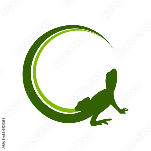Reptile Crescent Tail Logo Template