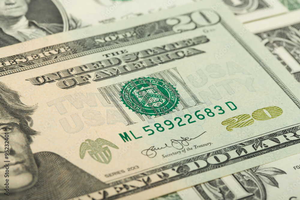 USA dollar money banknotes background USA dollar money banknotes background
