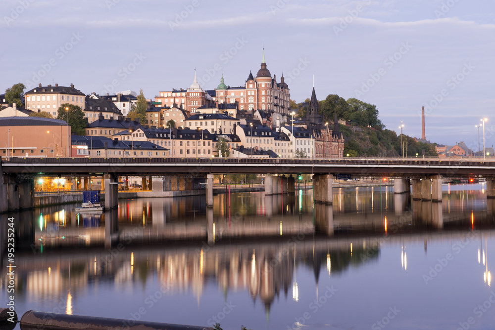 Light morning to the city at Stockholm, Sweden.