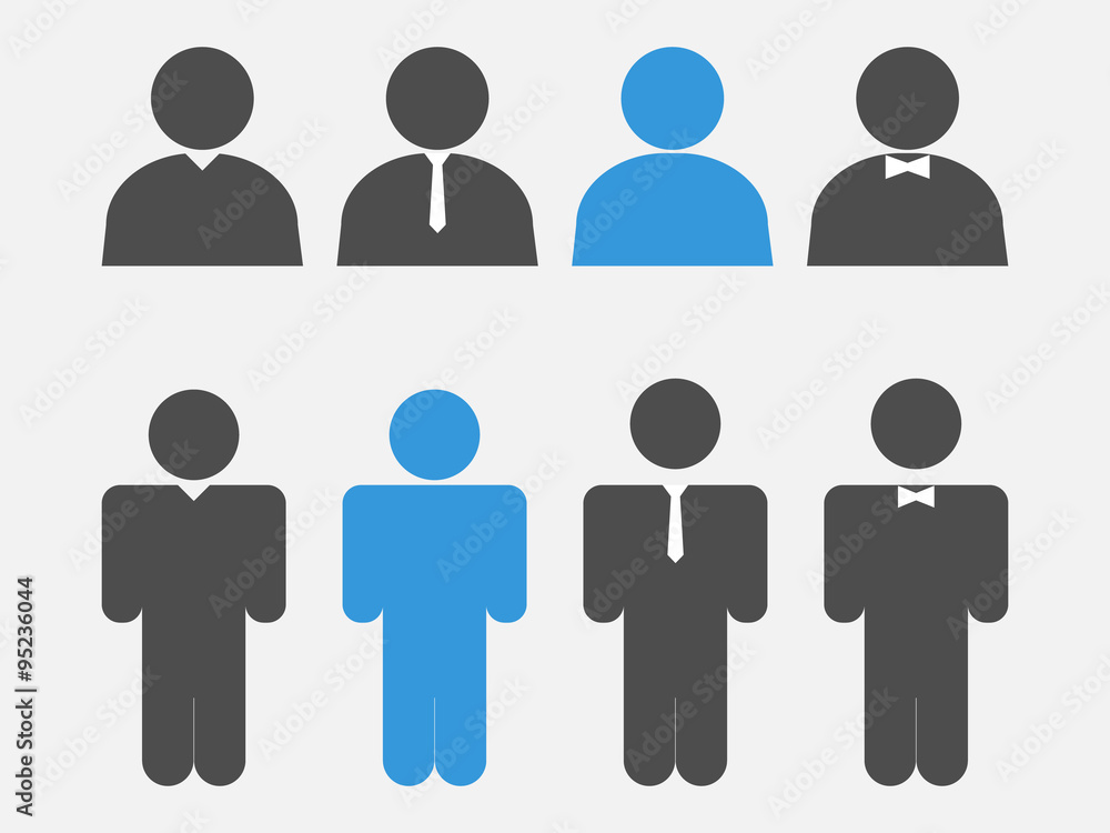 Stick figure positions set vector Stick figure positions set vector