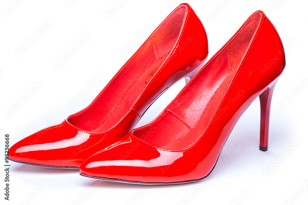 Red shoes isolated on white background Red shoes isolated on white background