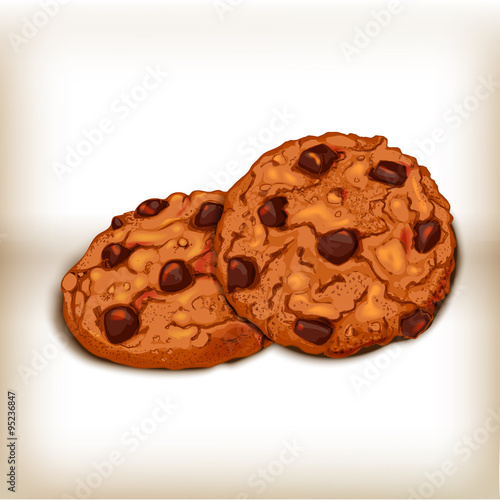 Cookies realistic illustration