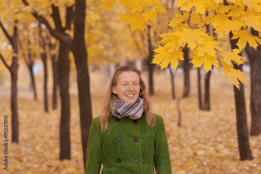 Girl in autumn leaves Girl in autumn leaves
