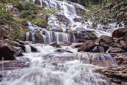 Mae Ya waterfall at Doi Inthanon National Park, Chiangmai, Thail © pittawut