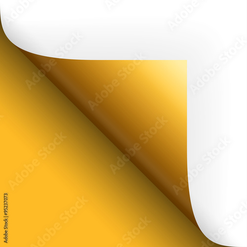 Papier / Seite umschlagen unten links gelb