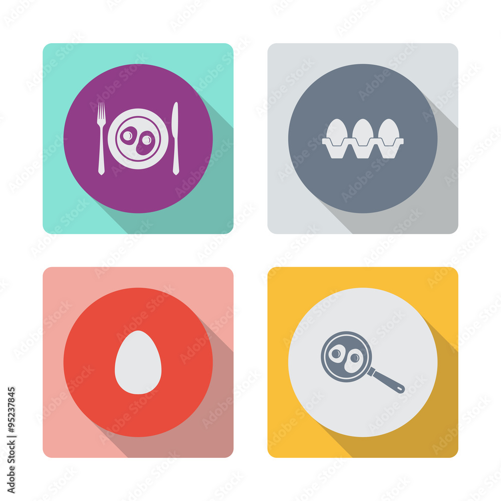 Buttons with shadow. Plate with fried egg vector icon. Tray of eggs vector icon. Egg vector icon. Scrambled eggs vector icon. Buttons with shadow. Plate with fried egg vector icon. Tray of eggs vector icon. Egg vector icon. Scrambled eggs vector icon.