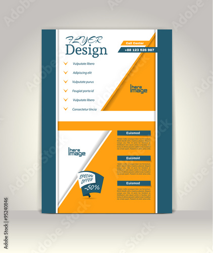 Flyer, brochure or magazine cover template