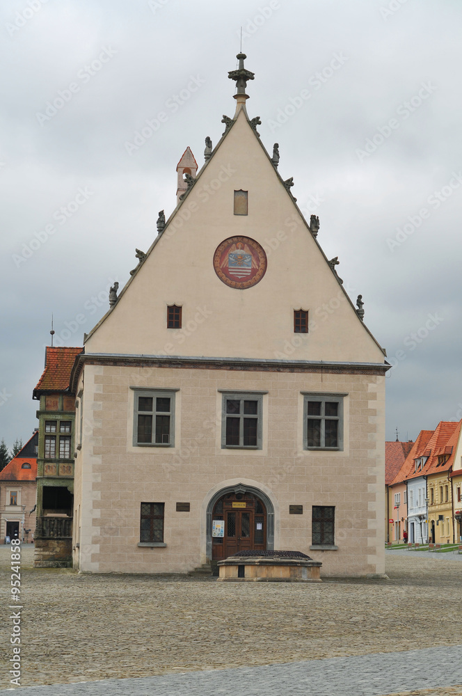 Fototapeta premium Bardejov town hall on town hall square.