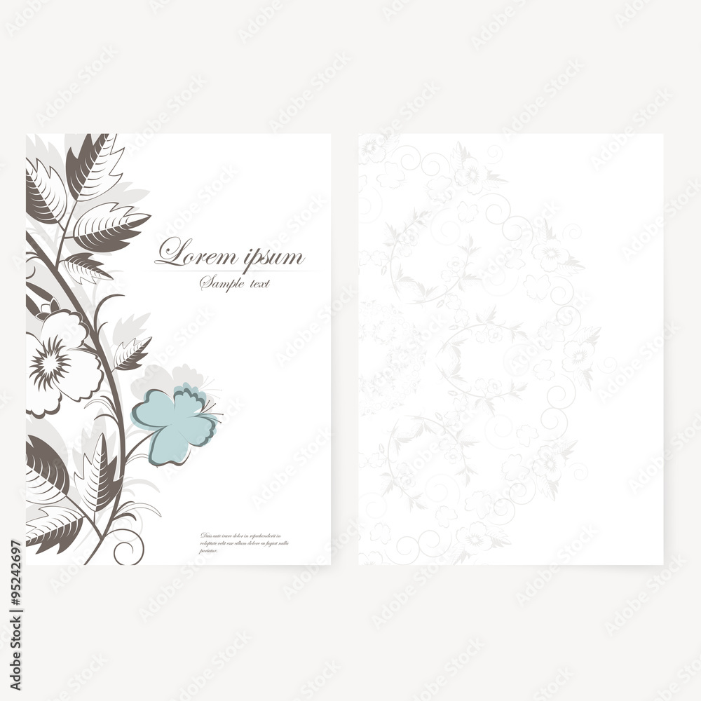 Fototapeta premium Vector template for folder, business card and invitation 