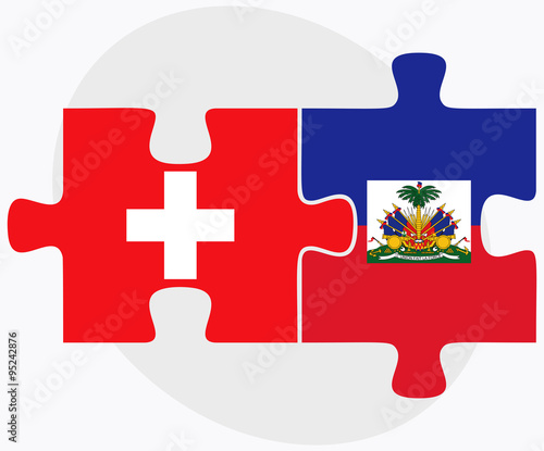 Switzerland and Haiti Flags