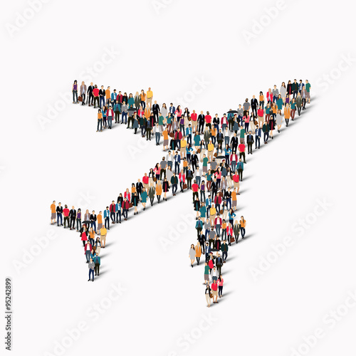 group people  aircraft  transportation
