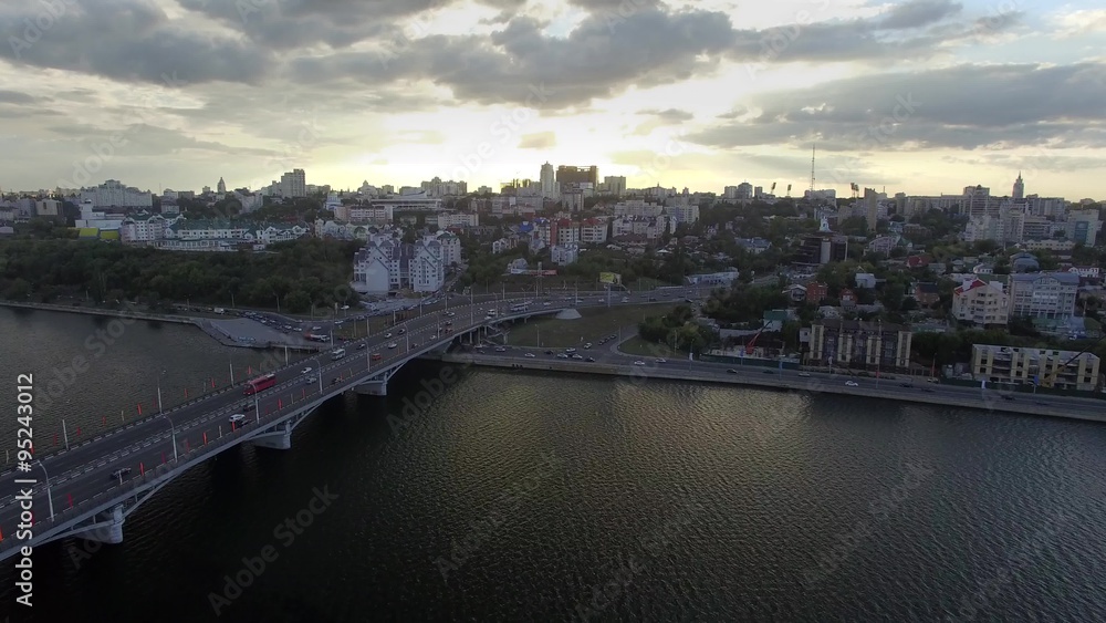 City and bridge view City and bridge view