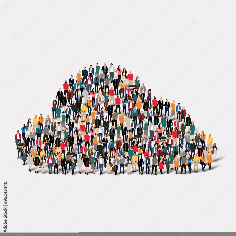 Fototapeta premium people clouds weather crowd