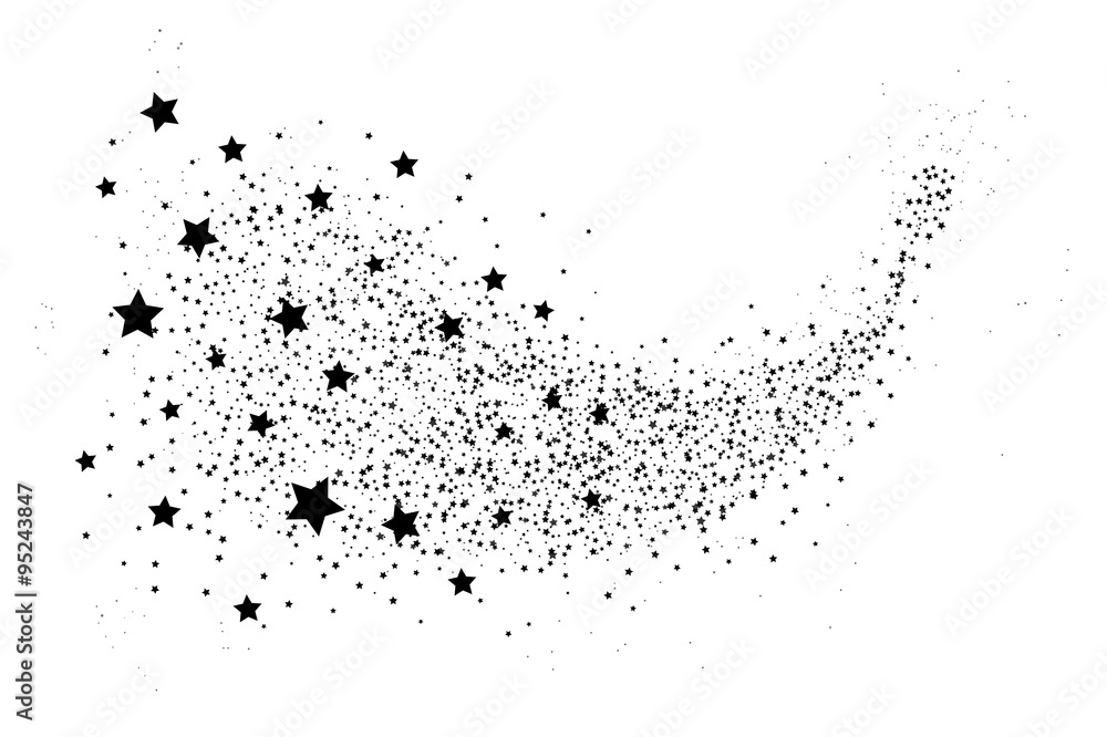 Glittering star dust circle - obrazy, fototapety, plakaty 