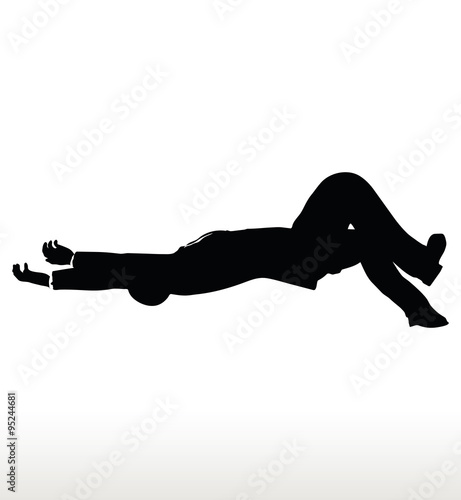 silhouette of businessman falling