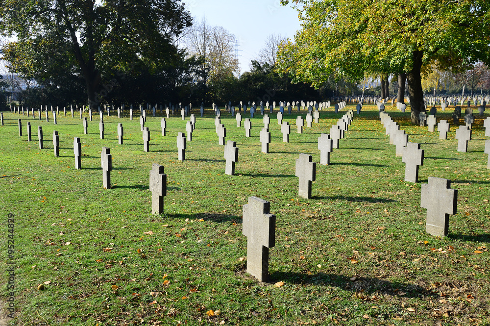 Naklejka premium Kriegsgräber am Wiener Zentralfriedhof