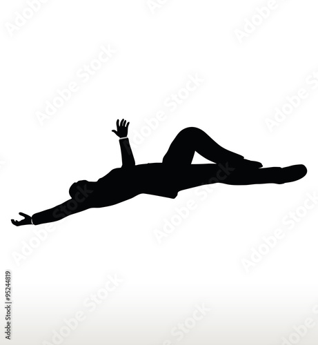 silhouette of businessman falling