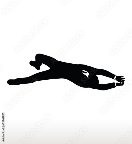silhouette of businessman falling
