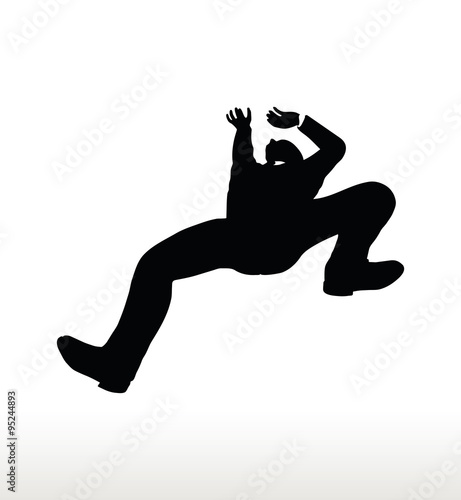 silhouette of businessman falling