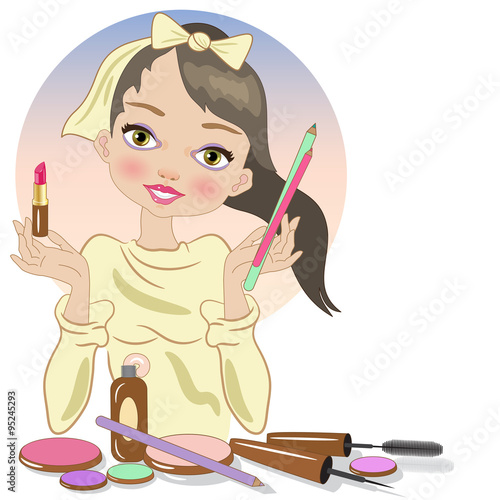 Make Up on White Background