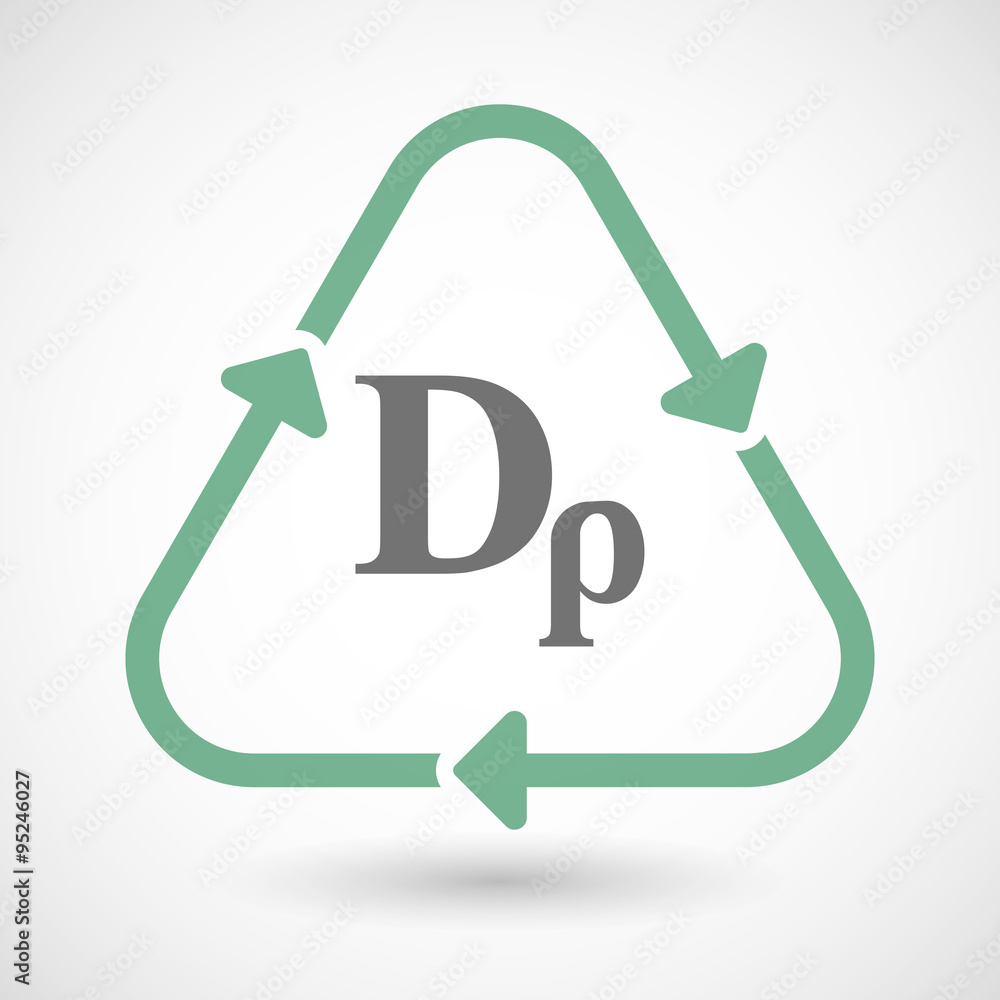 line art recycle sign vector icon with a drachma currency sign line art recycle sign vector icon with a drachma currency sign