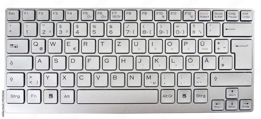 deutsche Aluminium Computertastatur Stock Photo | Adobe Stock