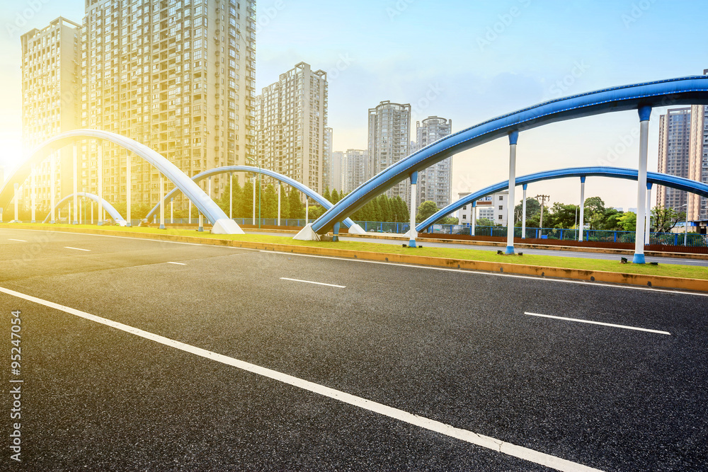 Obraz premium empty road building day