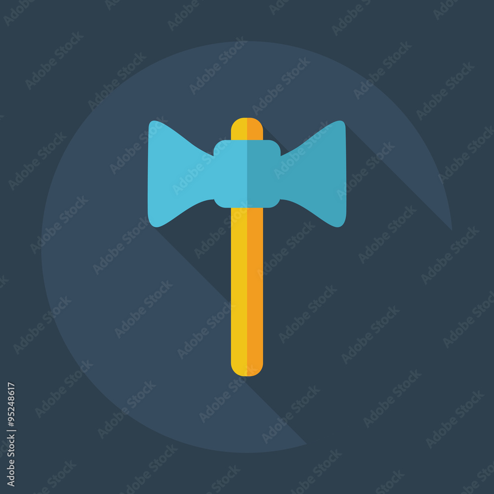 Flat modern design with shadow icons axe Flat modern design with shadow icons axe