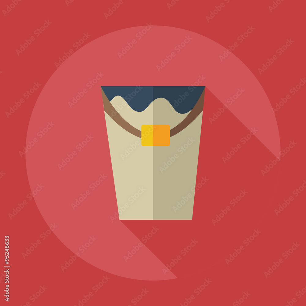 Flat modern design with shadow icons paint bucket