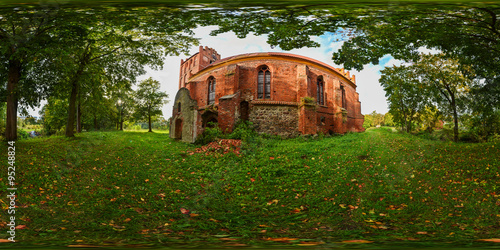Spherical panorama of Lutheran church of Saint Katerina in the s photo