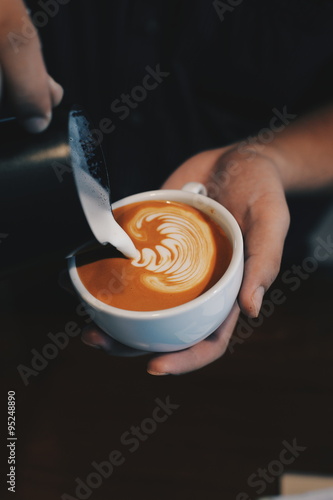 How to make coffee latte art