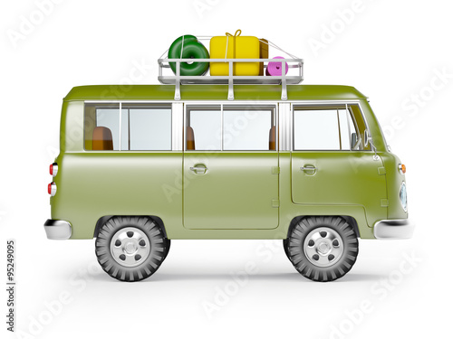 safari van with roofrack side
