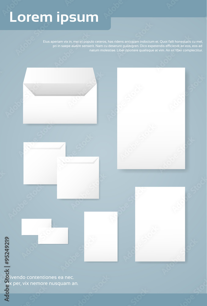 Flyer Blank Envelope Page Business Card Set Corporate Template