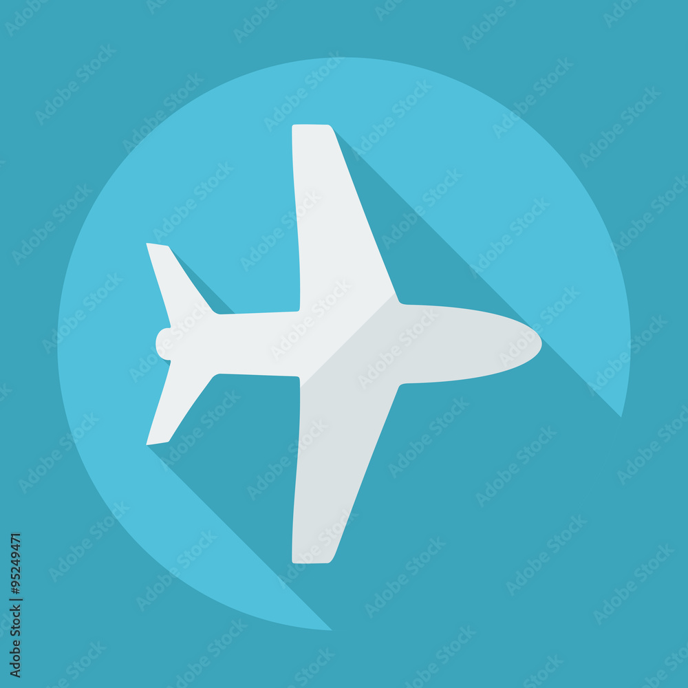 Flat modern design with shadow icon plane Flat modern design with shadow icon plane