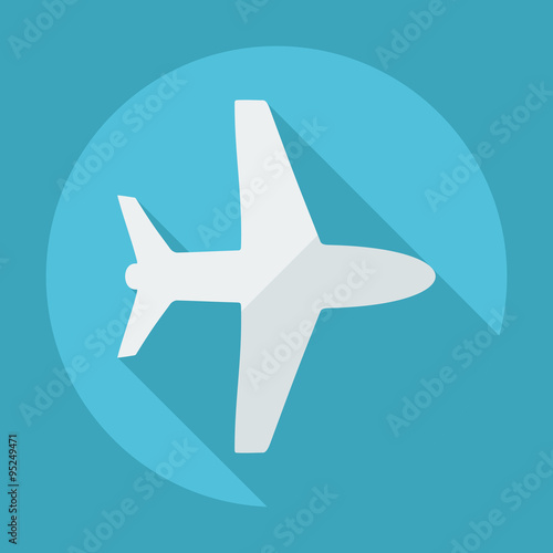 Wallpaper Mural Flat modern design with shadow icon plane Torontodigital.ca