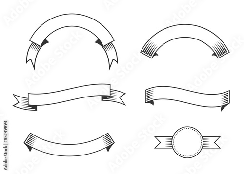 Set of vintage ribbons