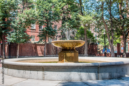 фотографія Fountain at Paul Revere Mall on the Freedom Trail Boston near Old North Church