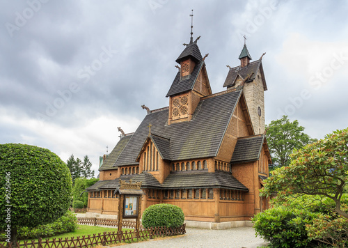 Upper Karpacz in Lower Silesia in Poland - Church Wang, dismantled in Vang in Norway and moved to Karpacz by the Prussian King Frederick William 4 in 1841