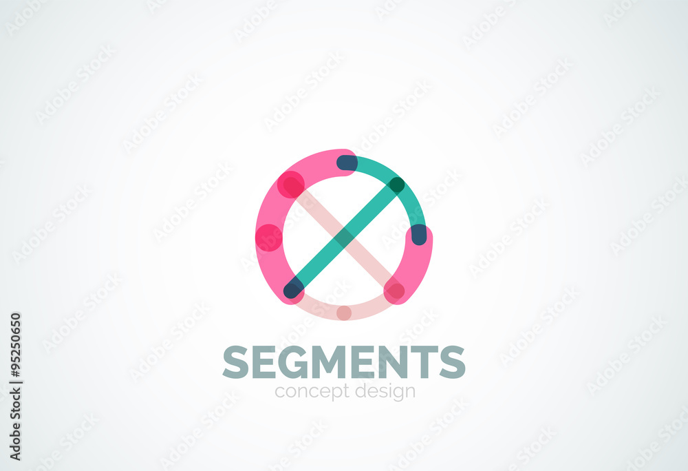 Vector outline minimal abstract geometric logo Vector outline minimal abstract geometric logo