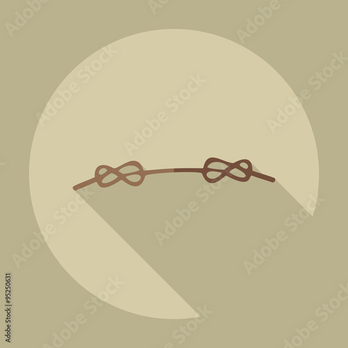 Flat modern design with shadow icons marine rope