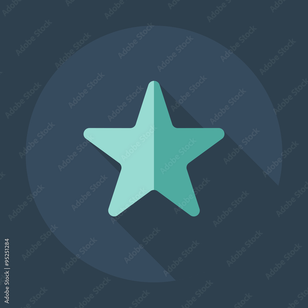 Obraz premium Flat modern design with shadow icons star